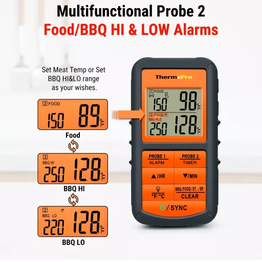 Termometru digital cu 2 sonde ThermoPro TP08C