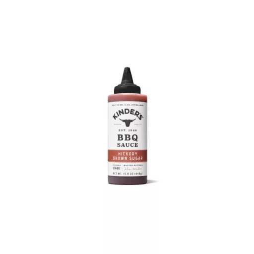 Sos BBQ cu zahăr brun și hickory Kinders (355 ml/448 g)